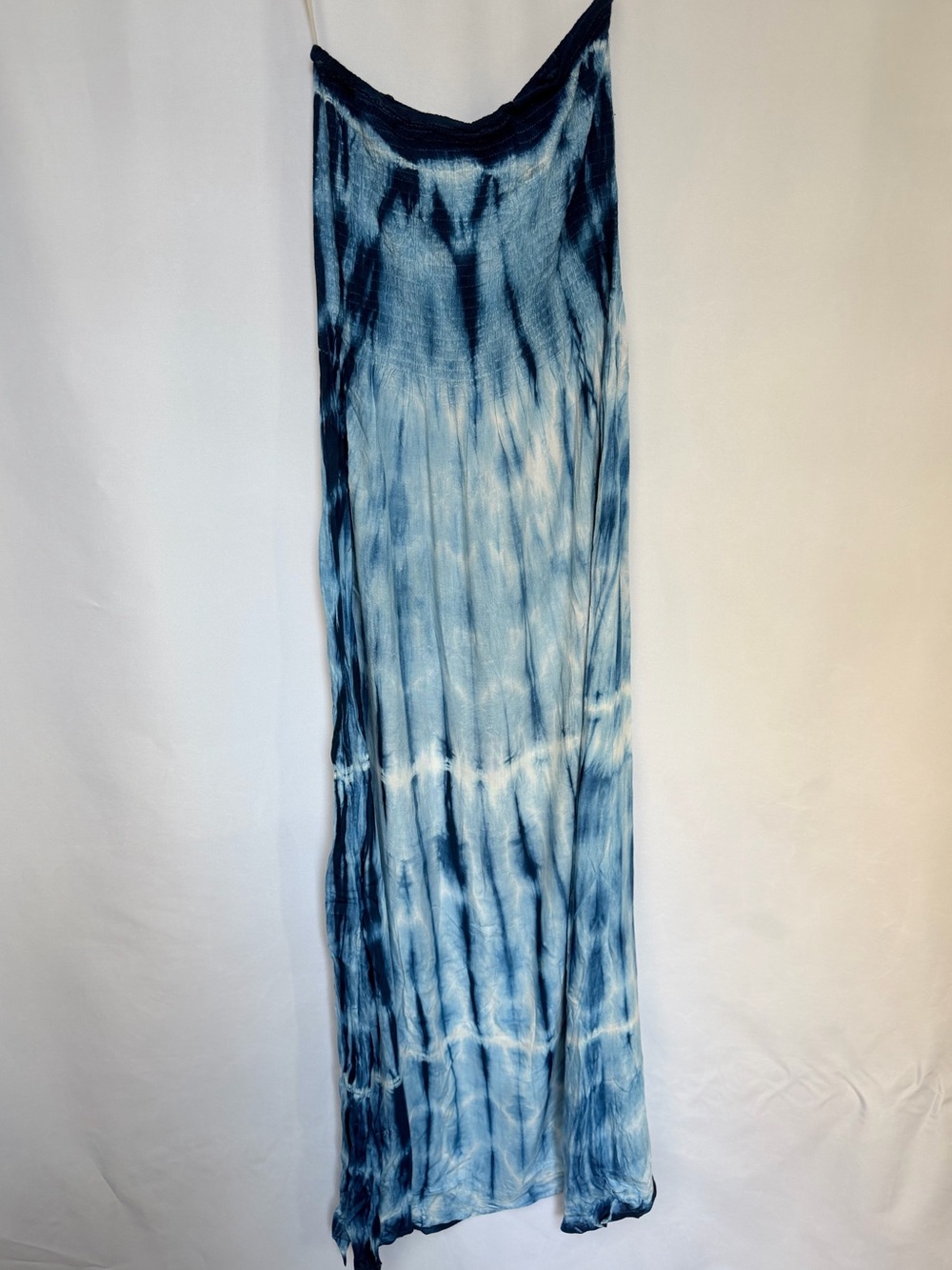 NWT Riviera Sun Summer Strapless Tie-Dye Blue Maxi Dress in Blue, Medium